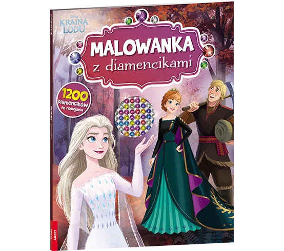 Książka - Disney Kraina Lodu. Malowanka z diamencikami