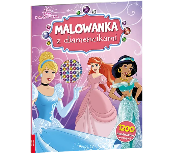Książka - Disney Księżniczka. Malowanka z diamencikami