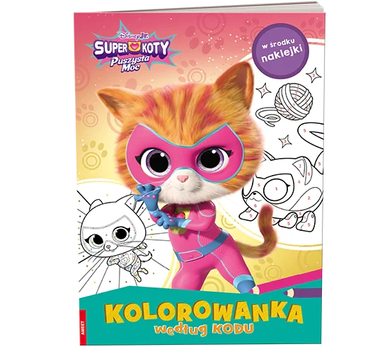 Książka - Disney SuperKoty. Kolorowanka według kodu