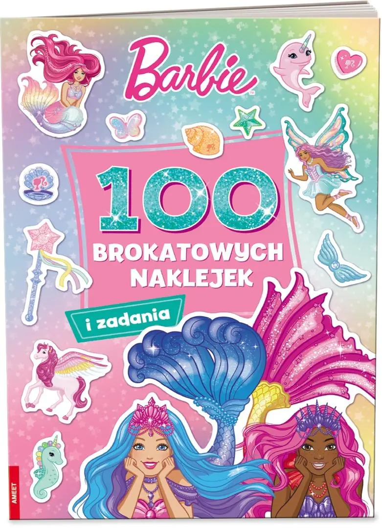 Książka - Mattel Barbie Dreamtopia. 100 brokatowych naklejek