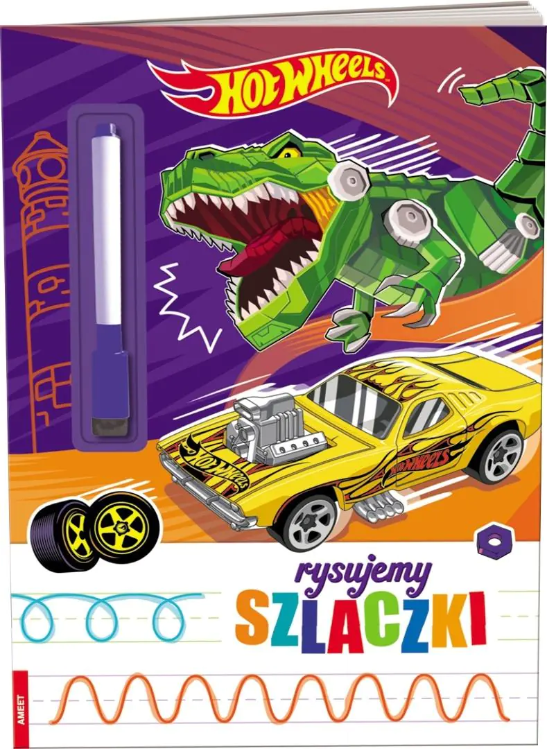 Książka - Mattel Hot Wheels Rysujemy szlaczki KSS-1602