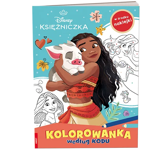Książka - Disney Księżniczka. Kolorowanka według kodu