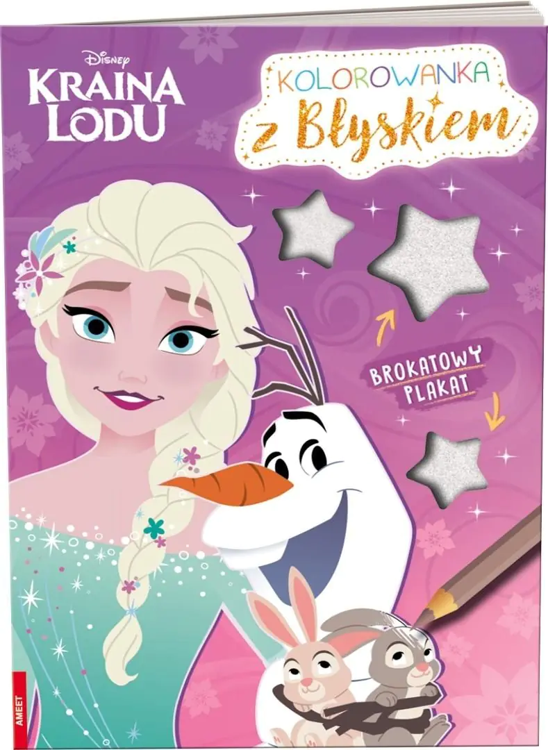 Książka - Disney Kraina Lodu. Kolorowanka z błyskiem