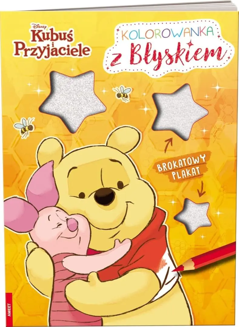 Książka - Disney Kubuś i przyjaciele. Kolorowanka z błyskiem