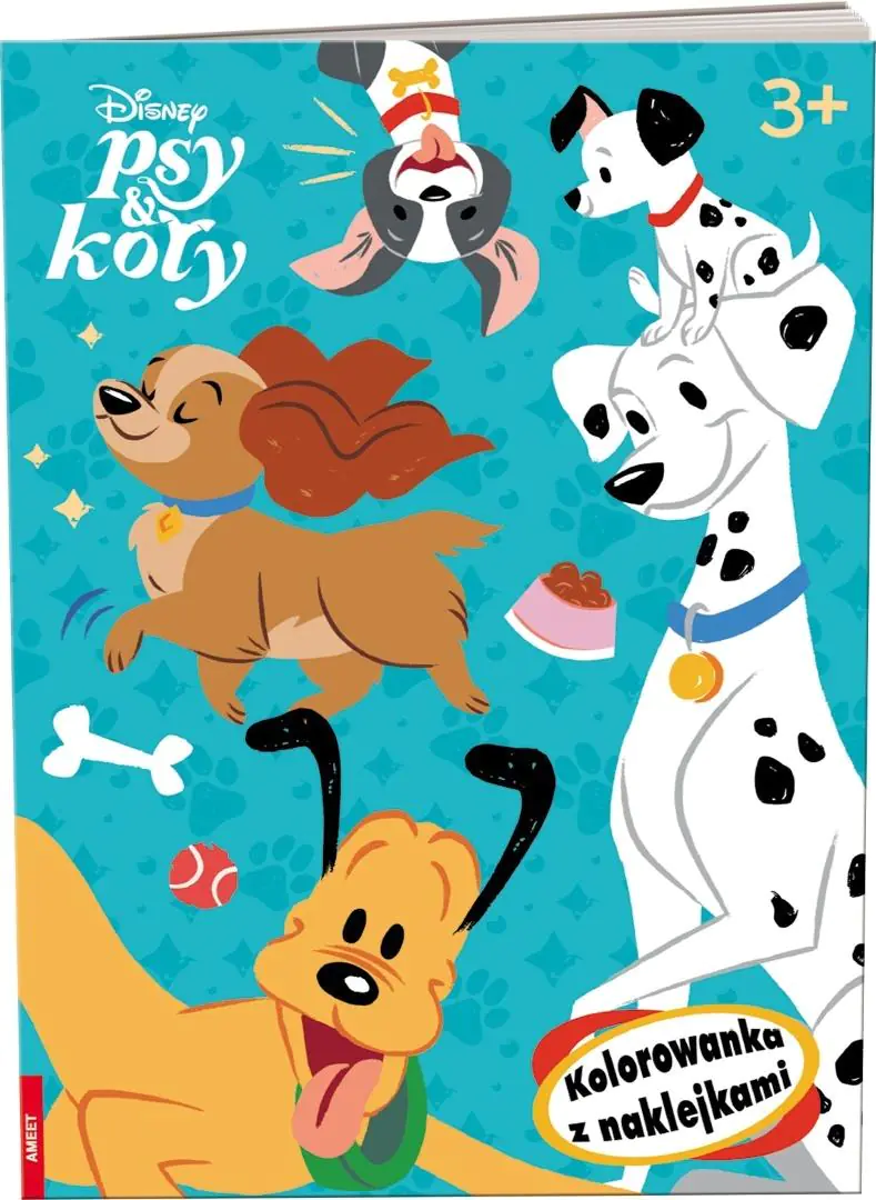 Książka - Disney Psy & Koty. Kolorowanka z naklejkami