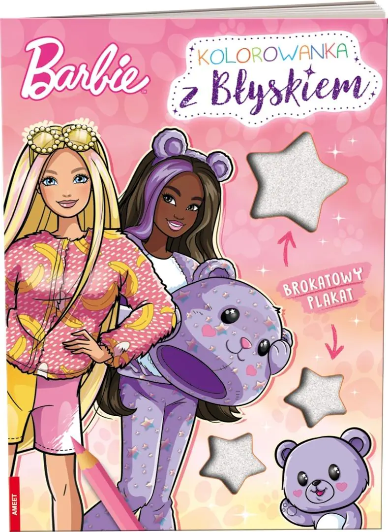 Książka - Mattel Barbie. Kolorowanka z błyskiem