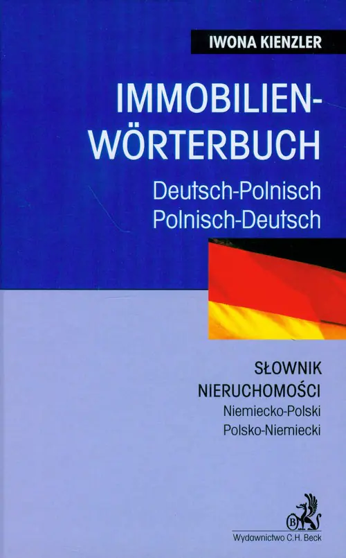 Książka - SŁOWNIK NIERUCHOMOŚCI NIEMIECKO-POLSKI POLSKO-NIEMIECKI