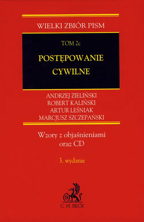 Książka - POSTĘPOWANIE CYWILNE WZORY Z OBJAŚNIENIAMI ORAZ CD TOM 2C