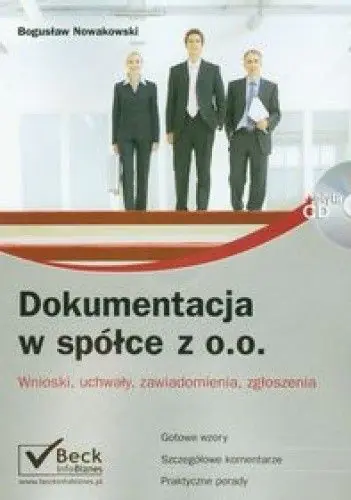 Książka - Dokumentacja w spółce z o.o. + płyta CD