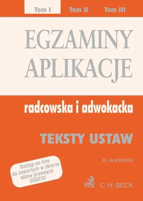 Książka - Egzaminy aplikacje radcowska i adwokacka t.1