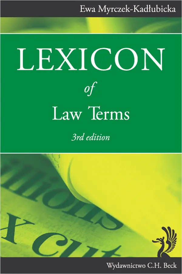 Książka - Lexicon of Law Terms