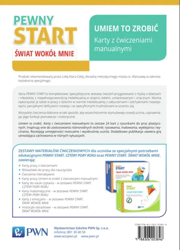 Książka - Pewny start. Świat wokół mnie. Karty z ćwiczeniami manualnymi