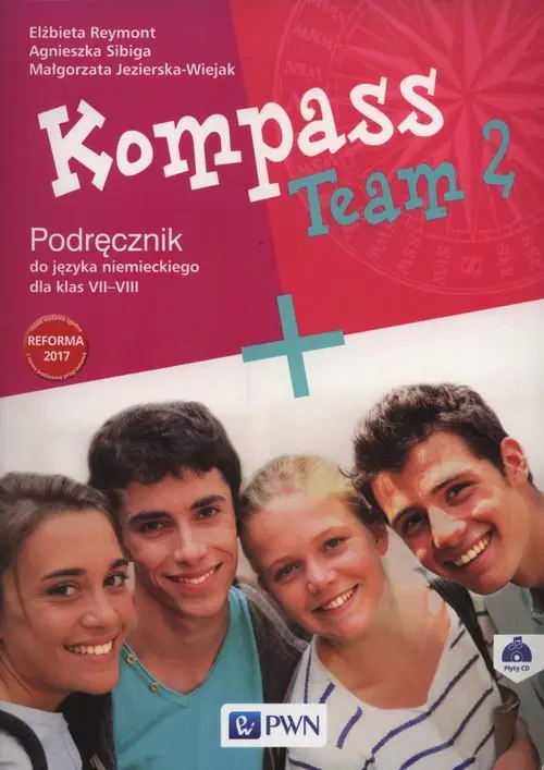 Książka - Kompass Team 2. Język niemiecki. Podręcznik + CD