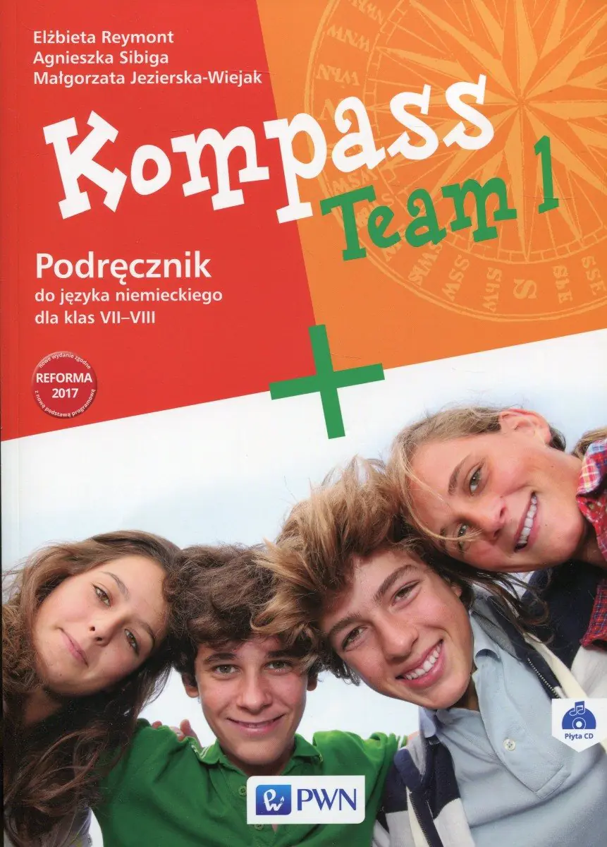 Książka - Kompass Team 1. Język niemiecki. Podręcznik. Klasa 7-8 + CD