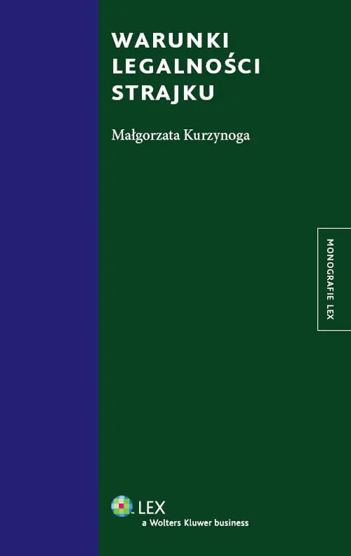 Książka - Warunki legalności strajku