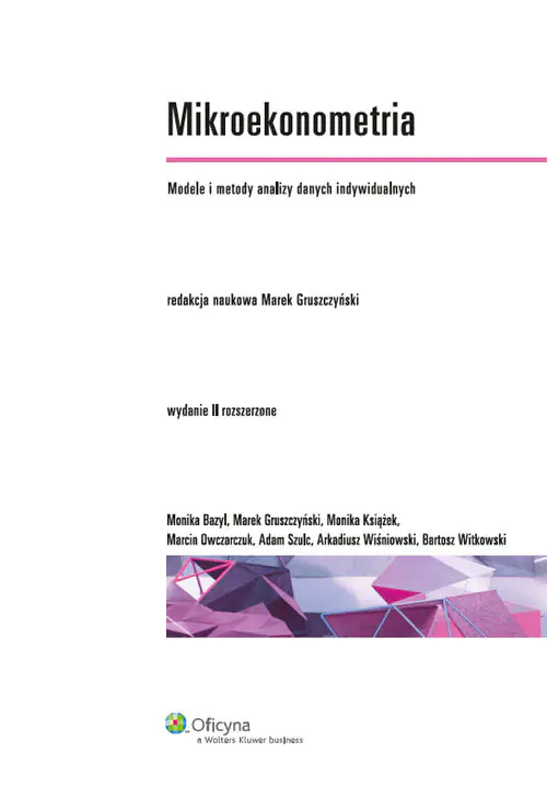 Książka - Mikroekonometria. Modele i metody analizy danych indywidualnych