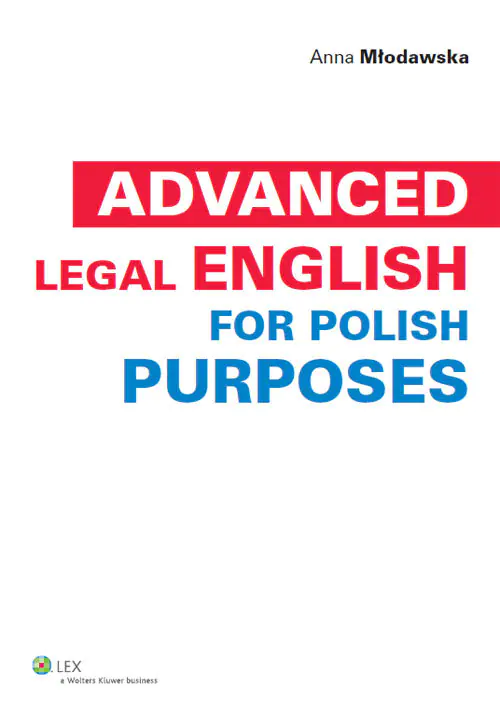 Książka - Advanced legal english for polish purposes