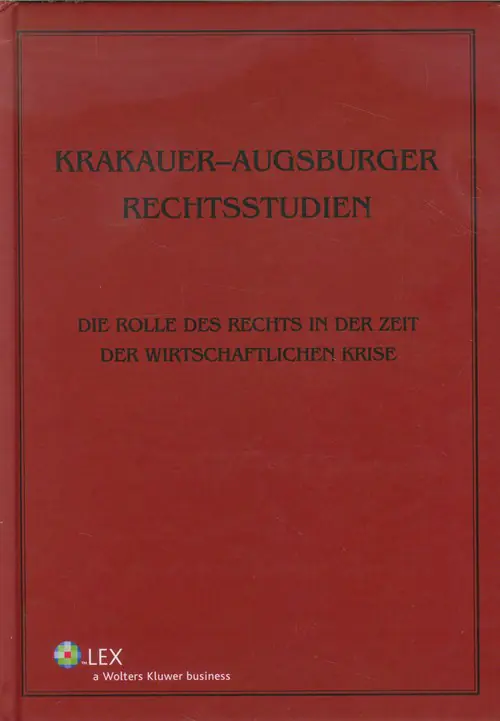 Książka - Krakauer Augsburger Rechtsstudien