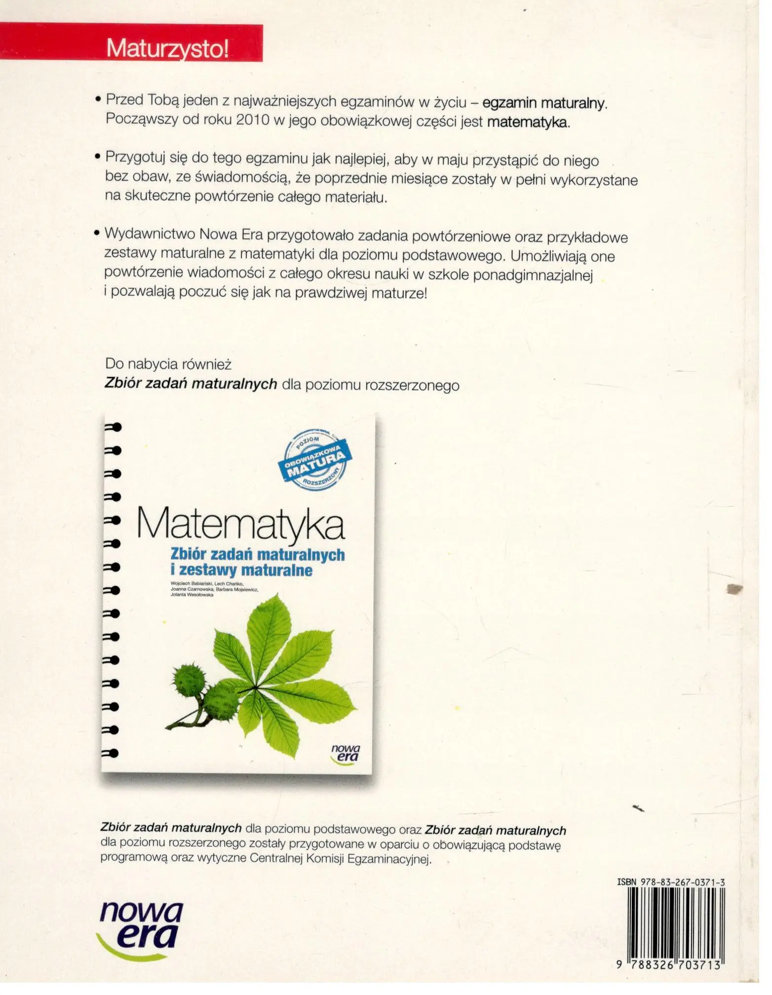 Książka - Matematyka zbiór zadań maturalnych i zestawy maturalne