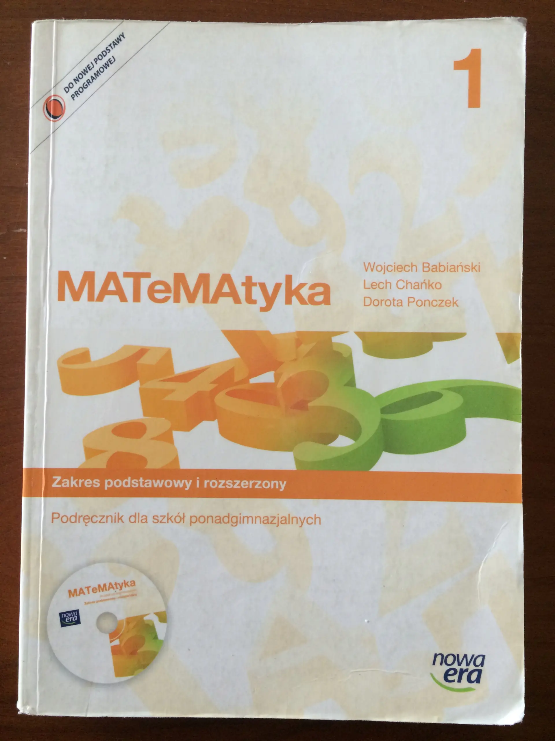 Książka - MATeMAtyka LO 1 ZPR  Podr. w.2012 NE
