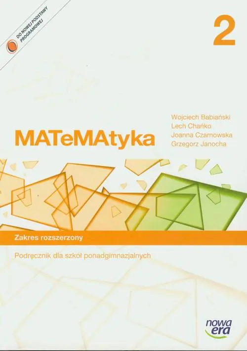 Książka - MATeMAtyka LO 2 ZR Podr. w.2013 NE