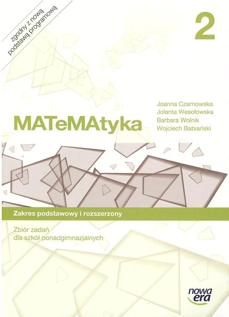 Książka - Matematyka 2. Zbiór zadań. Zakres podstawowy i rozszerzony. Szkoła ponadgimnazjalna