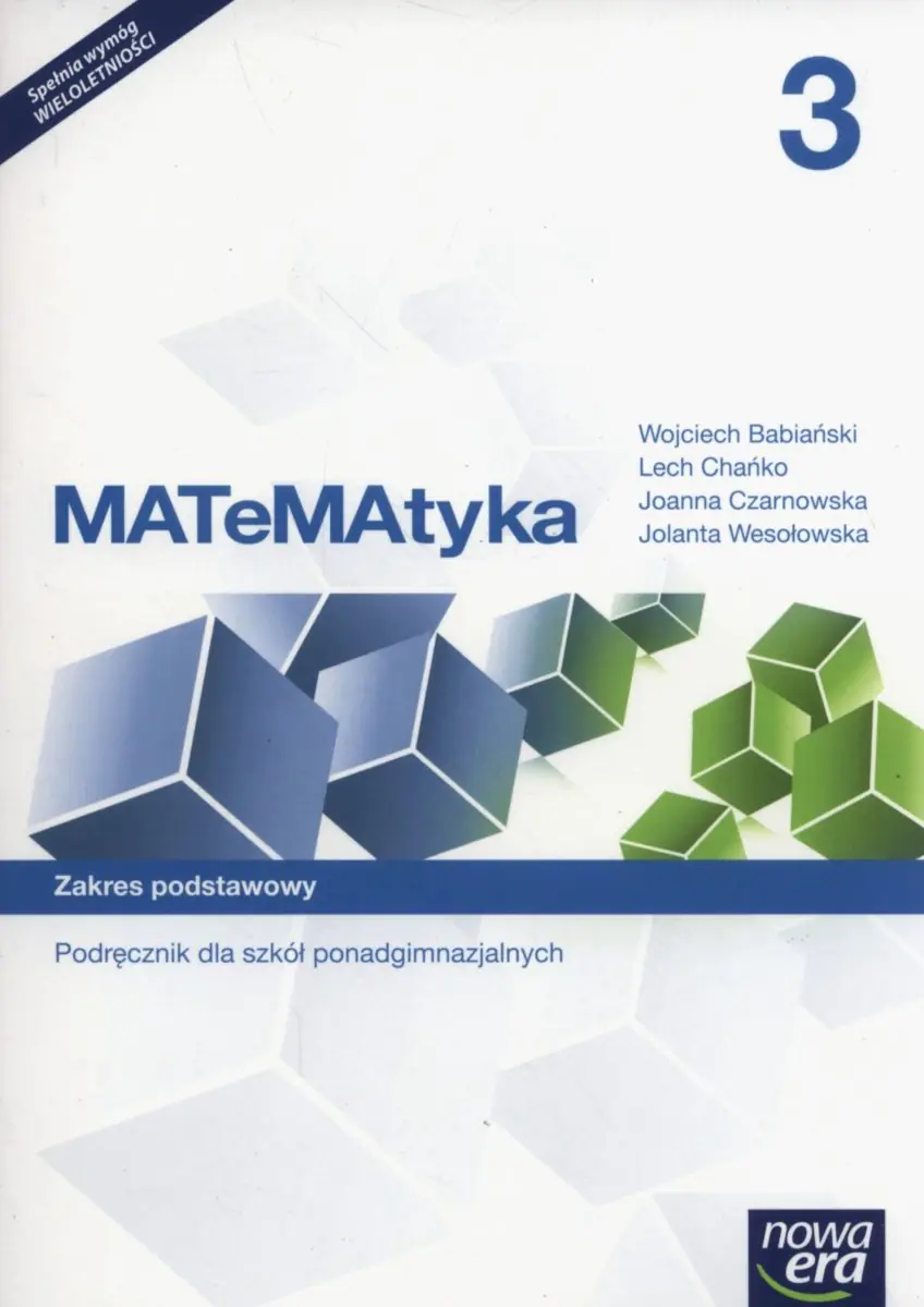 Książka - Matematyka 3. Podręcznik. Szkoły ponadgimnazjalne. Zakres podstawowy
