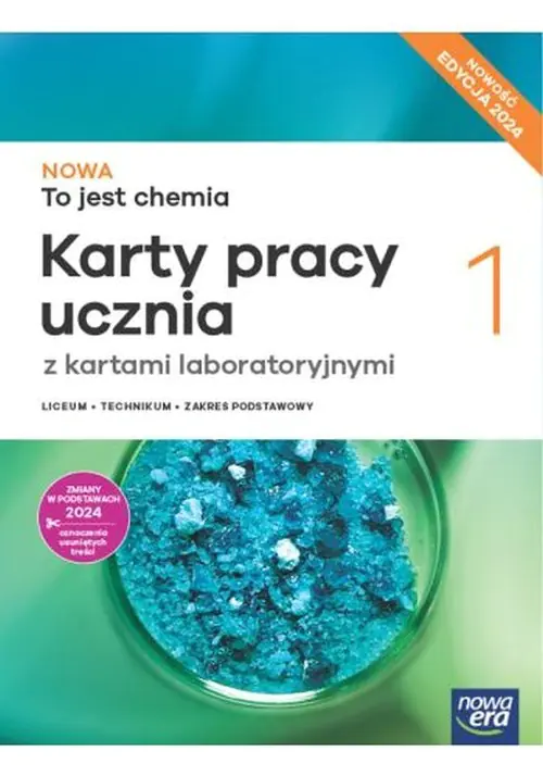 Książka - To jest chemia. Karty pracy ucznia. Klasa 1. Zakres podstawowy. Liceum i technikum. Edycja 2024
