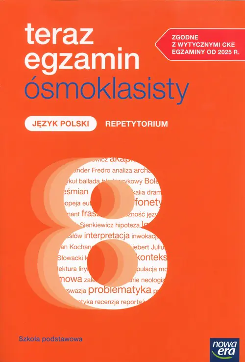 Książka - Teraz egzamin ósmoklasisty. Język polski. Repetytorium 2025-2026