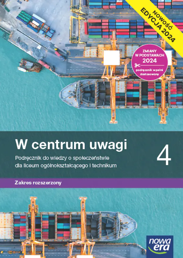 Książka - W centrum uwagi 4. Podręcznik do wiedzy o społeczeństwie dla liceum ogólnokształcącego i technikum. Zakres rozszerzony. Edycja 2024