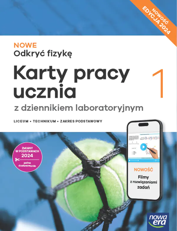 Książka - NOWE Odkryć fizykę 1. Karty pracy ucznia z dziennikiem laboratoryjnym. Liceum i technikum. Zakres podstawowy. Edycja 2024