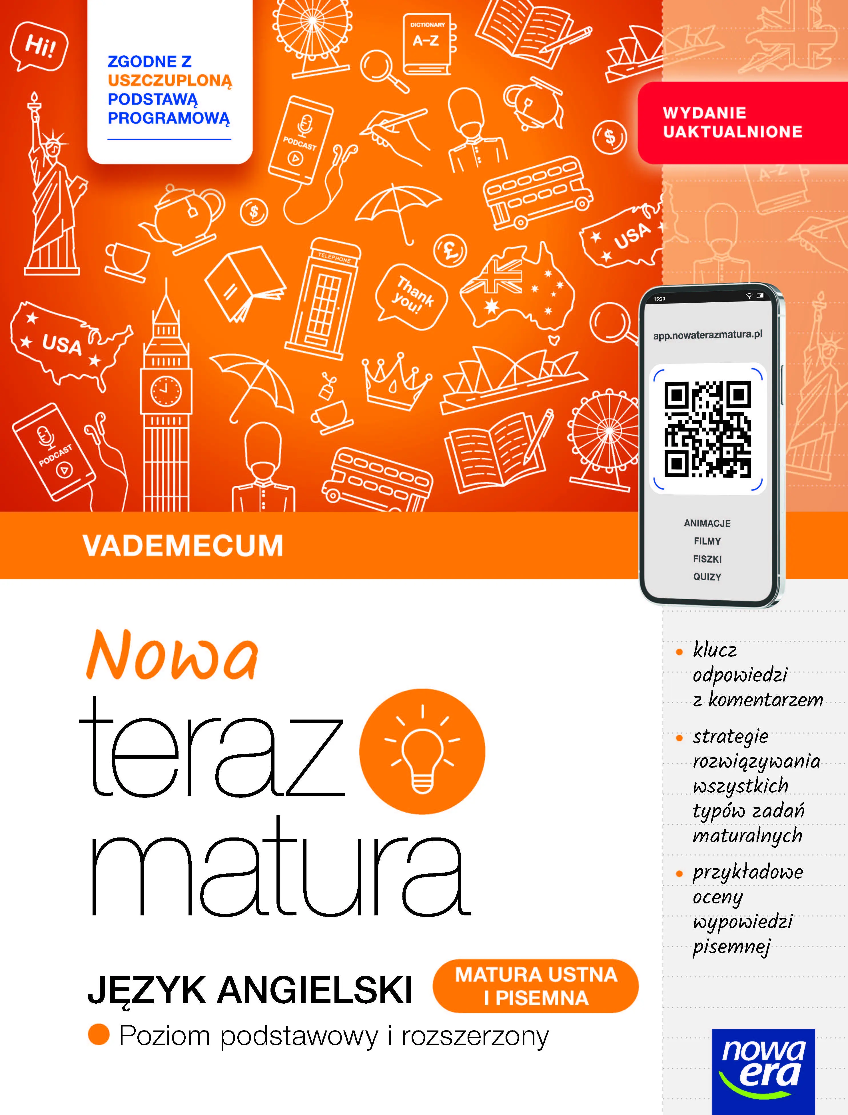 Książka - Nowa Teraz matura. Język angielski. Vademecum. Poziom podstawowy i rozszerzony 2025/26