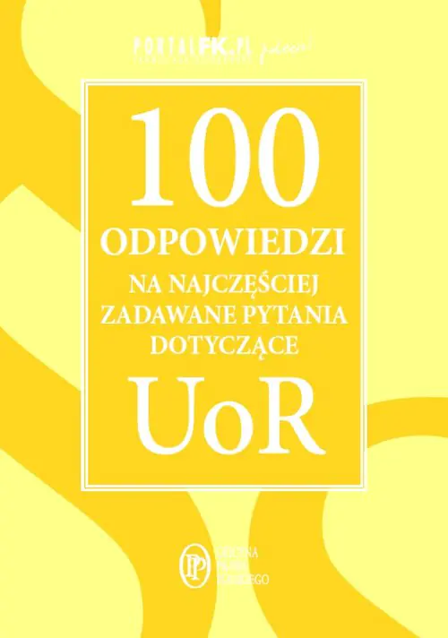 Książka - 100 odpowiedzi na najczęściej zadawane pytania dotyczące UoR