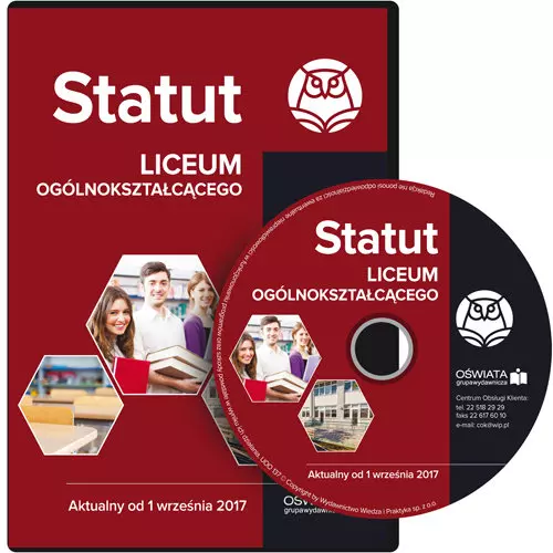 Książka - Statut liceum ogólnokształcącego Aktualny od 1 września 2017