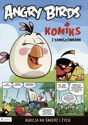Książka - Angry Birds. Komiks z łamigłówkami. Aukcja na śmierć i życie