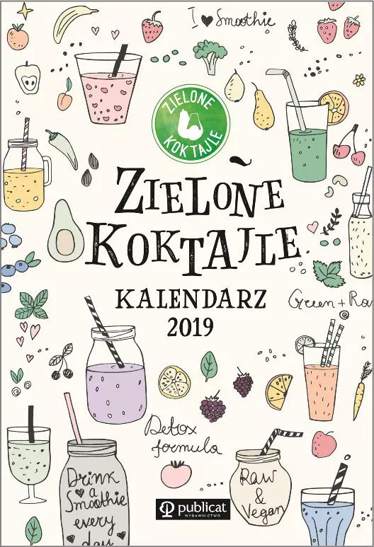 Książka - Zielone koktajle. Kalendarz 2019