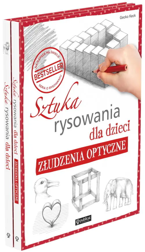 Książka - Pakiet: Sztuka rysowania dla dzieci / Złudzenia optyczne