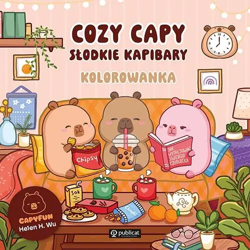 Książka - Cozy Capy. Słodkie kapibary. Kolorowanka