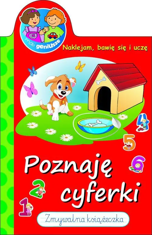 Książka - Mali geniusze. Poznaję cyferki. Zmywalna książeczka
