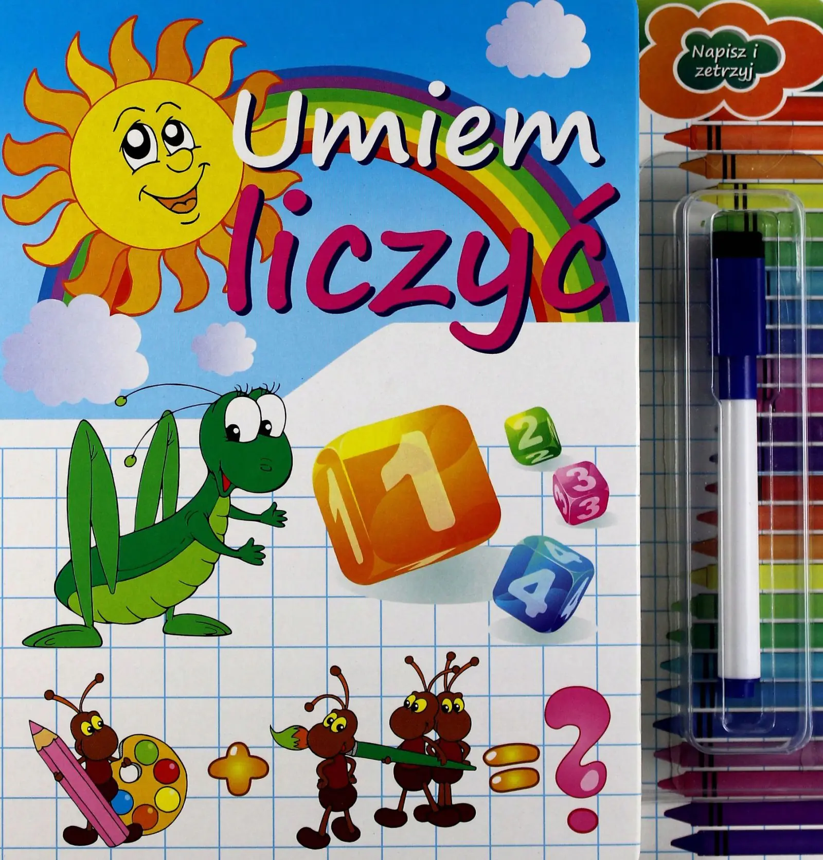 Książka - Umiem liczyć + ścieralny pisak