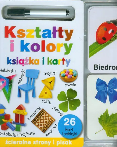 Książka - Kształty i kolory. Książka i karty ścieralne