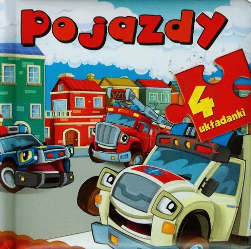 Książka - 4 układanki. Pojazdy