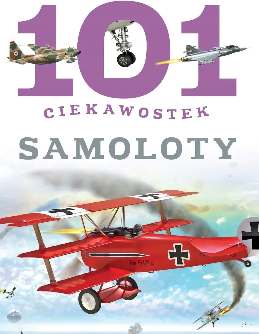 Książka - 101 ciekowostek Samoloty okładka zintegrowana