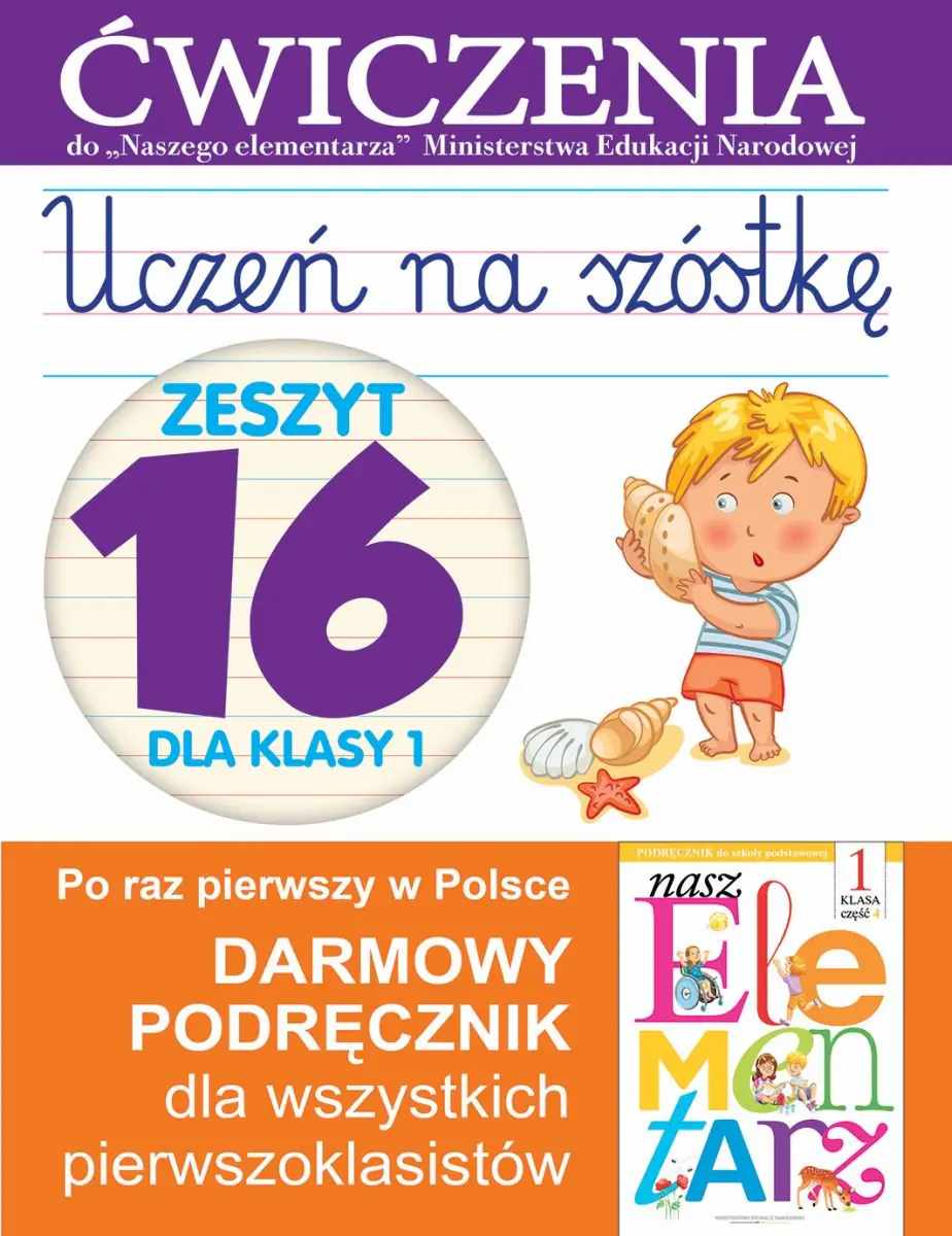 Książka - Uczeń na szóstkę. Zeszyt 16 dla klasy 1