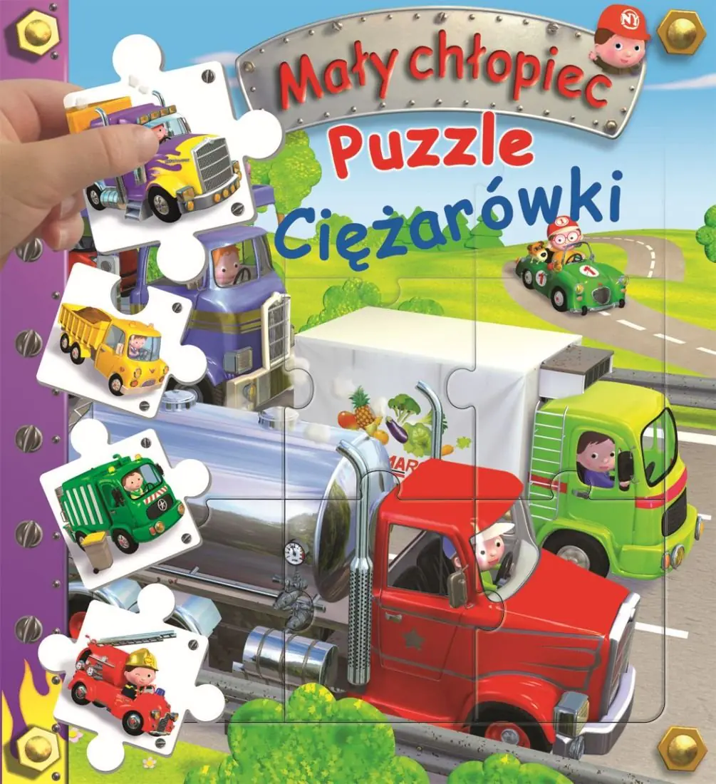 Książka - Mały chłopiec. Puzzle ciężarówki