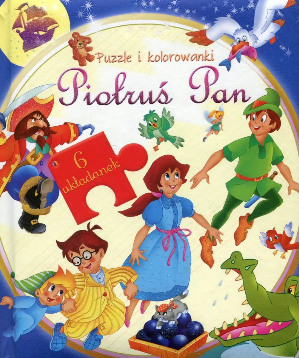 Książka - Puzzle i kolorowanki. Piotruś Pan