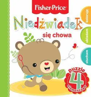 Fisher Price. Niedźwiadek się chowa. Puzzle 4-elementowe