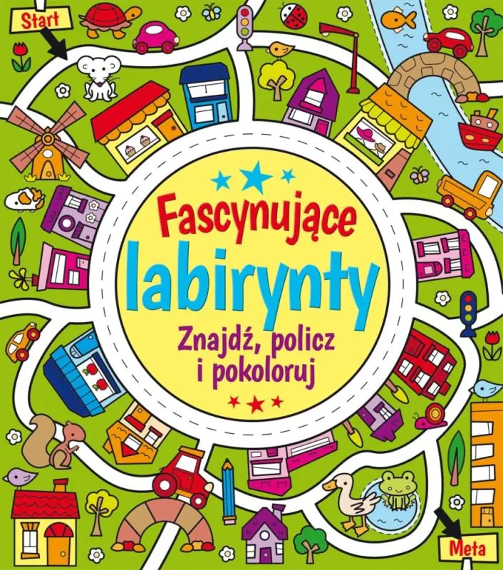 Książka - Fascynujące labirynty. Znajdź, policz i pokoloruj