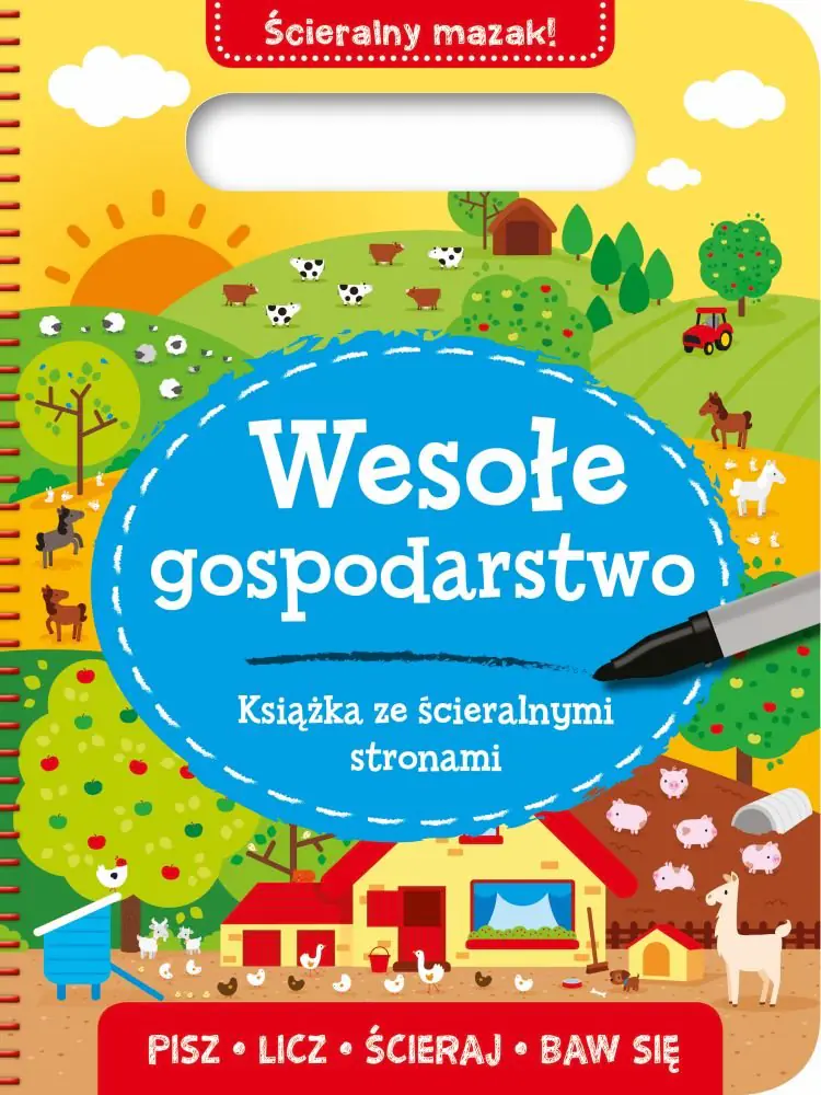 Książka - Wesołe gospodarstwo. Książka ze ścieralnymi stronami