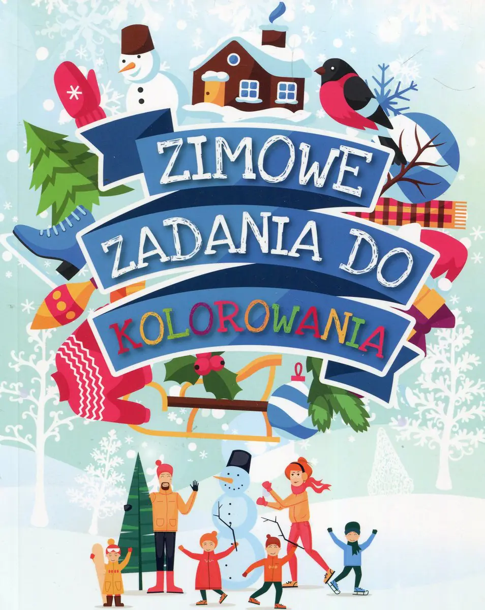 Książka - Zimowe zadania do kolorowania